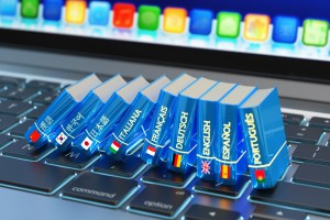 Foreign languages learn and translate education concept